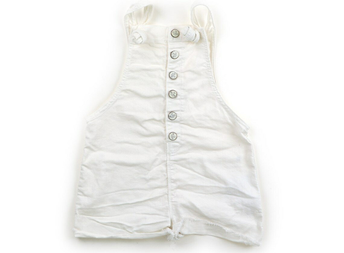 ザラ ZARA オーバーオール 120 女の子 白 子供服 ベビー服 キッズ アウトレット ユーズド 【中古】キッズ・ベビー・マタニティ