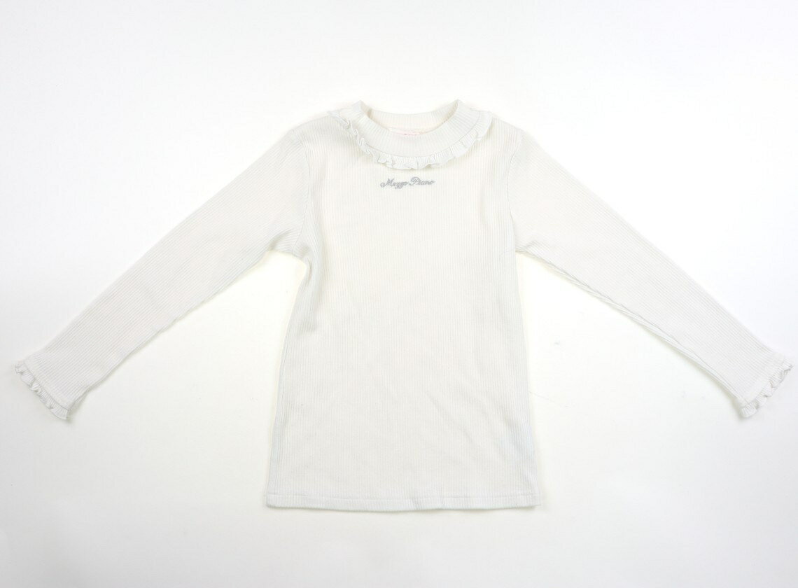 メゾピアノ mezzo piano Tシャツ・カットソー 130 女の子 ホワイト 子供服 ベビー服 キッズ アウトレット ユーズド 【中古】キッズ・ベビー・マタニティ
