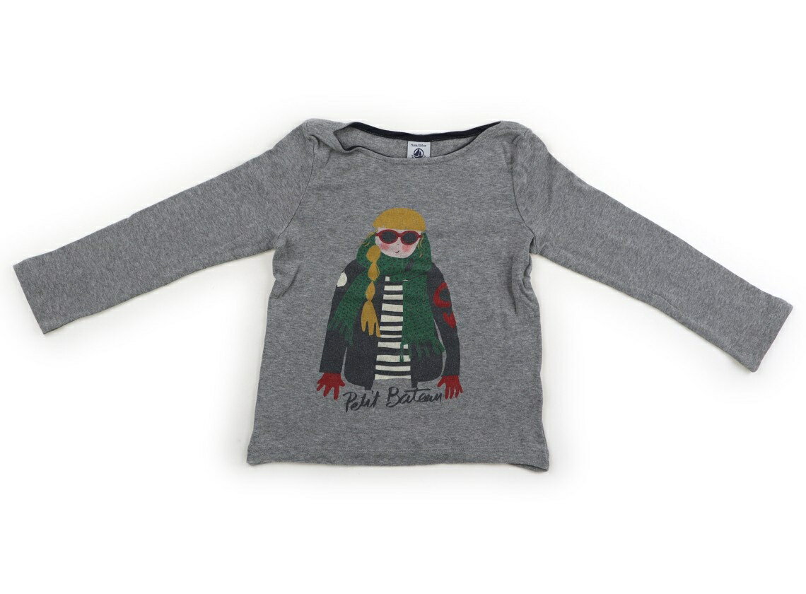 プチバトー PETIT BATEAU Tシャツ・カットソー 110 女の子 グレー、女の子 子供服 ベビー服 キッズ アウトレット ユーズド 【中古】キッズ・ベビー・マタニティ