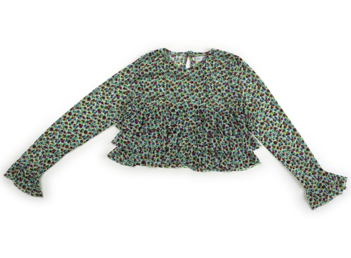 Rakuten - ザラ ZARA Tシャツ・カットソー 160 女の子 白地に花柄（紫系、オレンジ系） 子供服 ベビー服 キッズ アウトレット ユーズド 【中古】キッズ・ベビー・マタニティ