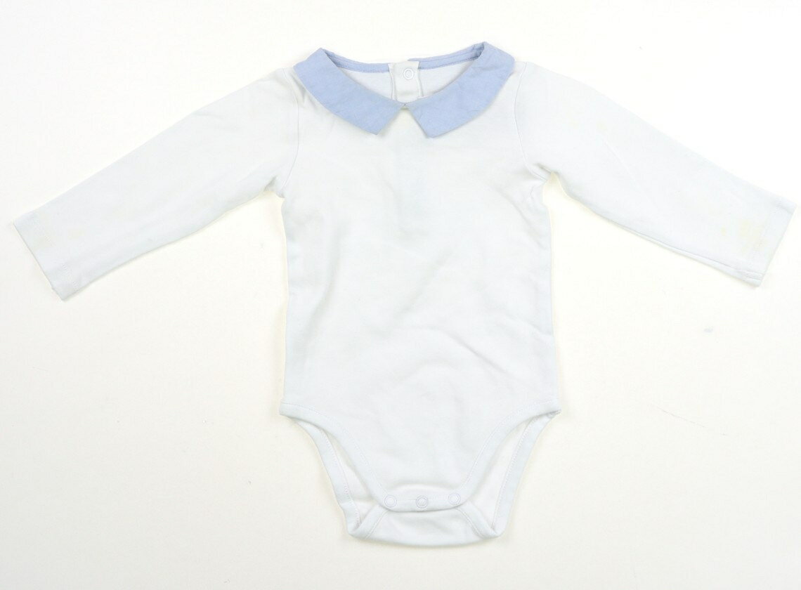 ジャカディ Jacadi ロンパース 70 女の子 ホワイト・パステルブルー 子供服 ベビー服 キッズ アウトレット ユーズド 【中古】キッズ・ベビー・マタニティ