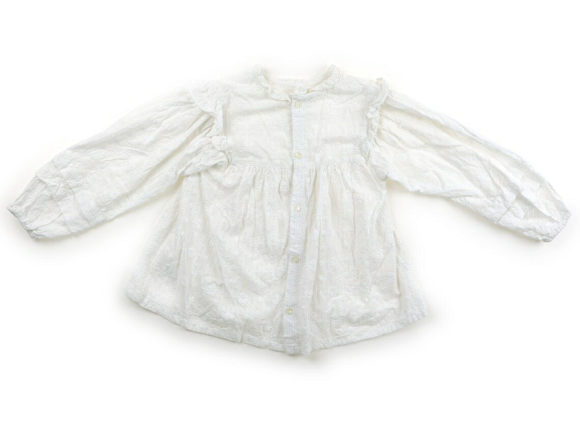 アプレレクール apres les cours シャツ・ブラウス 120 女の子 白、花模様 子供服 ベビー服 キッズ アウトレット ユーズド 【中古】キッズ・ベビー・マタニティ
