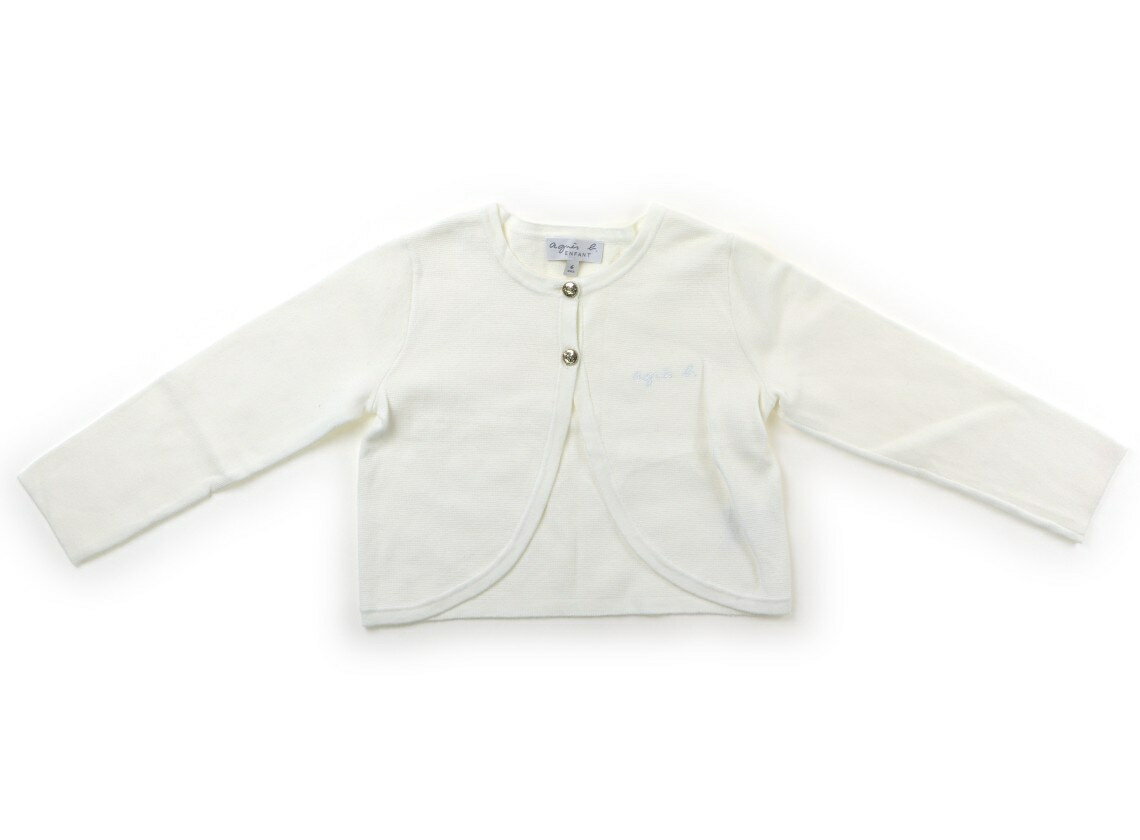 アニエスベー agnes.b カーディガン 110 女の子 ホワイト 子供服 ベビー服 キッズ アウトレット ユーズド 【中古】キッズ・ベビー・マタニティ