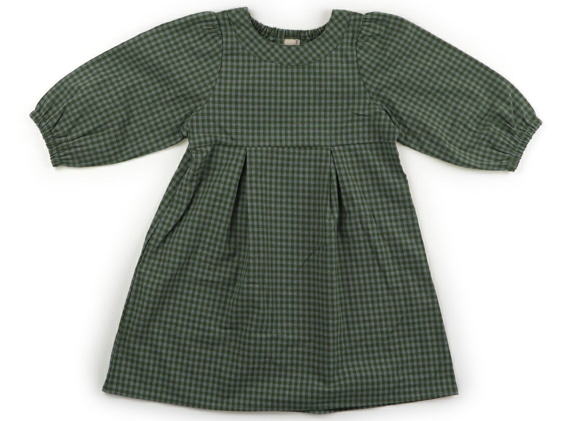 Rakuten - プティマイン petit main ワンピース 110 女の子 モスグリーン・ミント 子供服 ベビー服 キッズ アウトレット ユーズド 【中古】キッズ・ベビー・マタニティ