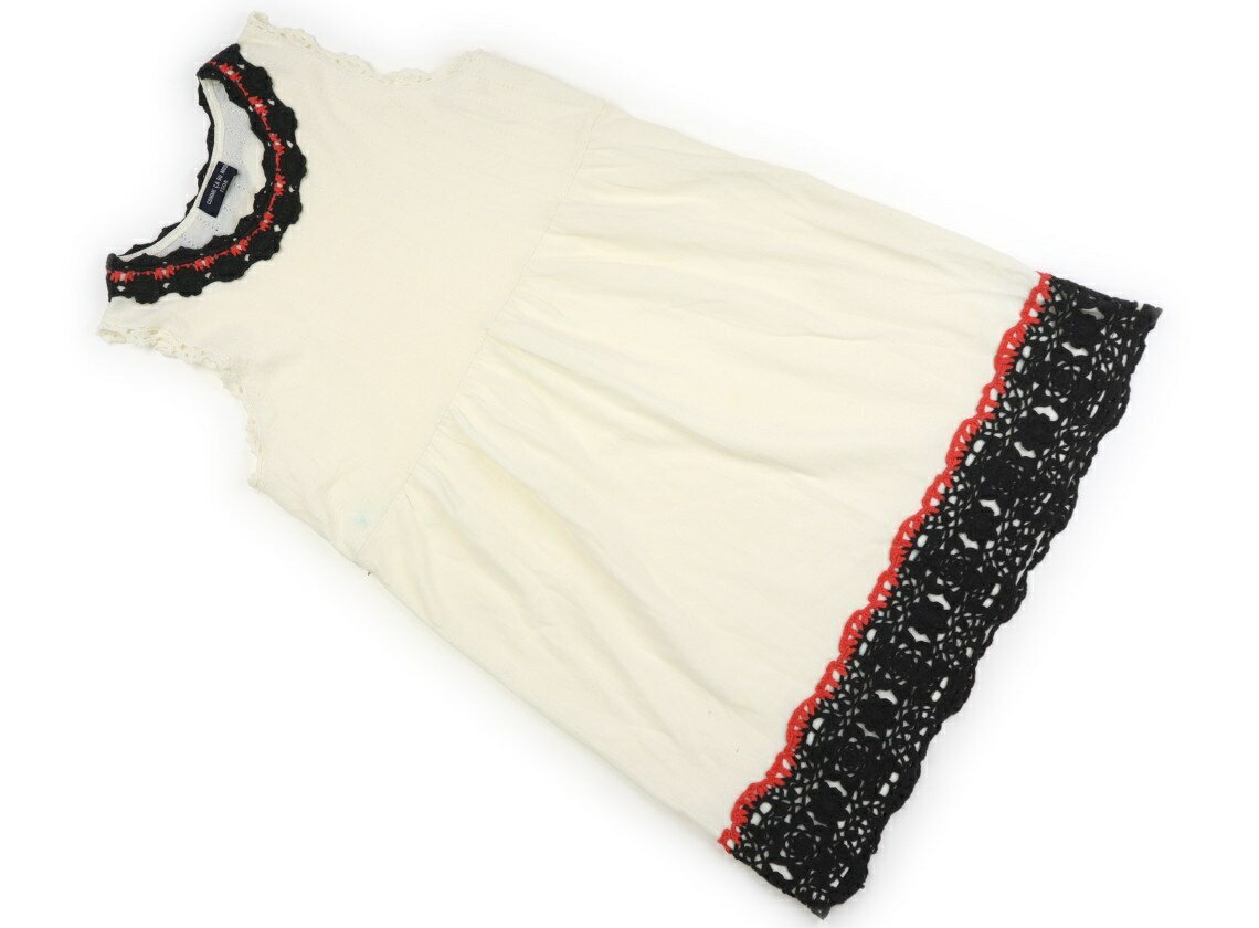 コムサデモード COMME CA DU MODE ワンピース 150 女の子 アイボリー・黒・オレンジ 子供服 ベビー服 キッズ アウトレット ユーズド 【中古】キッズ・ベビー・マタニティ