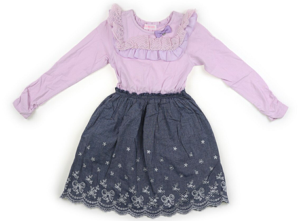 メゾピアノ mezzo piano ワンピース 120 女の子 ラベンダー・スモーキーブルー 子供服 ベビー服 キッズ アウトレット ユーズド 【中古】キッズ・ベビー・マタニティ