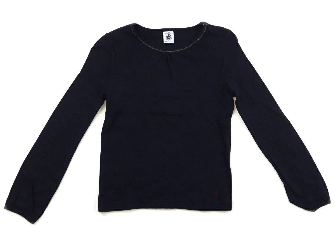 Rakuten - プチバトー PETIT BATEAU Tシャツ・カットソー 120 女の子 ネイビー、金のステッチ 子供服 ベビー服 キッズ アウトレット ユーズド 【中古】キッズ・ベビー・マタニティ