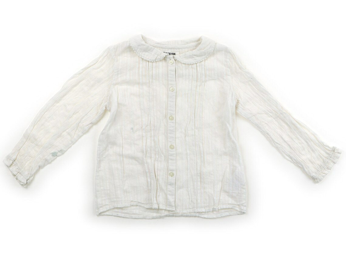 　ブランド 　B:MING by BEAMS(ビーミングバイビームス) 　カテゴリー 　シャツ・ブラウス 　サイズ 　110サイズ 　色 　ホワイト 　状態 　★★（返品不可） 　記名 　なし 　ジャンル 　Girl ストライプ状デザイン。右袖に青色のインク汚れがあります。全体的に使用感がありますが、特に目立つ汚れはなくまだお使い頂けそうです。 ＊【状態】【サイズ】に関しての詳しい説明はこちら