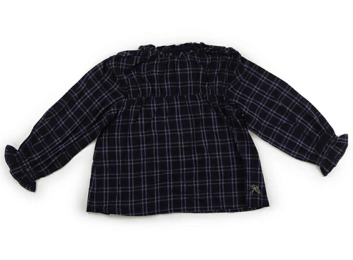 ハッカ HAKKA チュニック 130 女の子 ネイビー・ピンク・チェック 子供服 ベビー服 キッズ アウトレット ユーズド 【中古】キッズ・ベビー・マタニティ