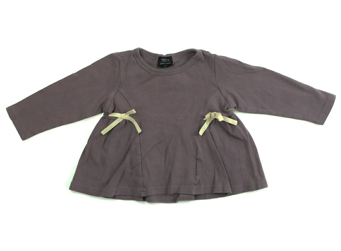 　ブランド 　petit main(プティマイン) 　カテゴリー 　Tシャツ・カットソー 　サイズ 　100サイズ 　色 　モーヴグレー 　状態 　★★★ 　記名 　なし 　ジャンル 　Girl 薄い汚れがいくつか見られ、全体に色あせ・毛羽立ちがあります。ネームタグが一部切られています。 ＊【状態】【サイズ】に関しての詳しい説明はこちら