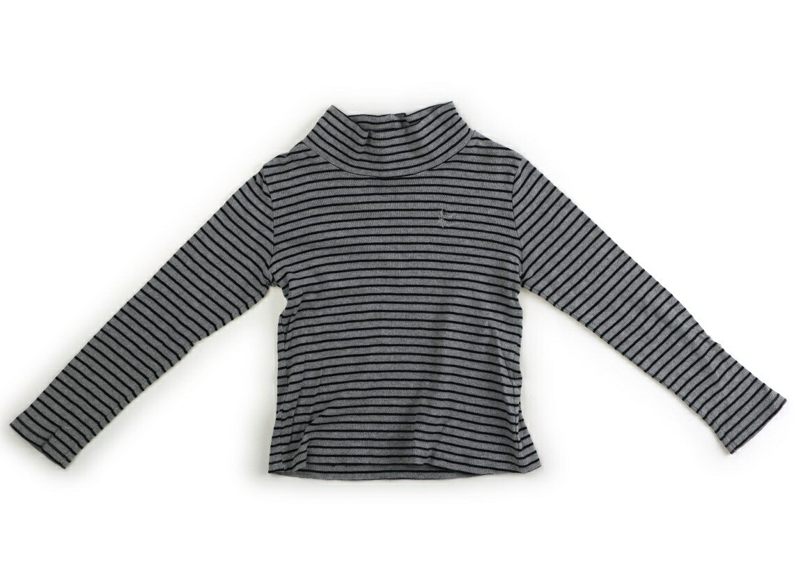 組曲 Kumikyoku Tシャツ・カットソー 130 女の子 グレー・ブラック・ボーダー 子供服 ベビー服 キッズ アウトレット ユーズド 【中古】キッズ・ベビー・マタニティ