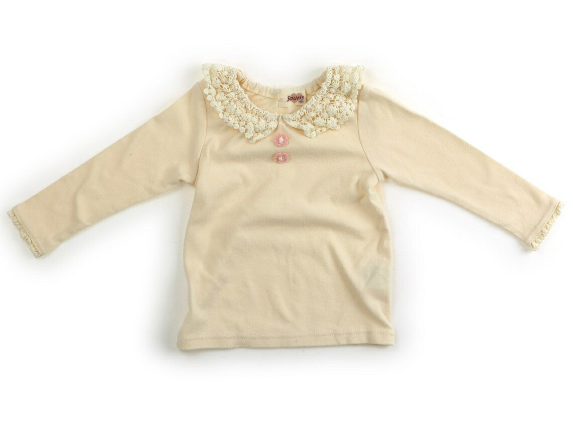 Rakuten - スーリー Souris Tシャツ・カットソー 90 女の子 クリーム 子供服 ベビー服 キッズ アウトレット ユーズド 【中古】キッズ・ベビー・マタニティ
