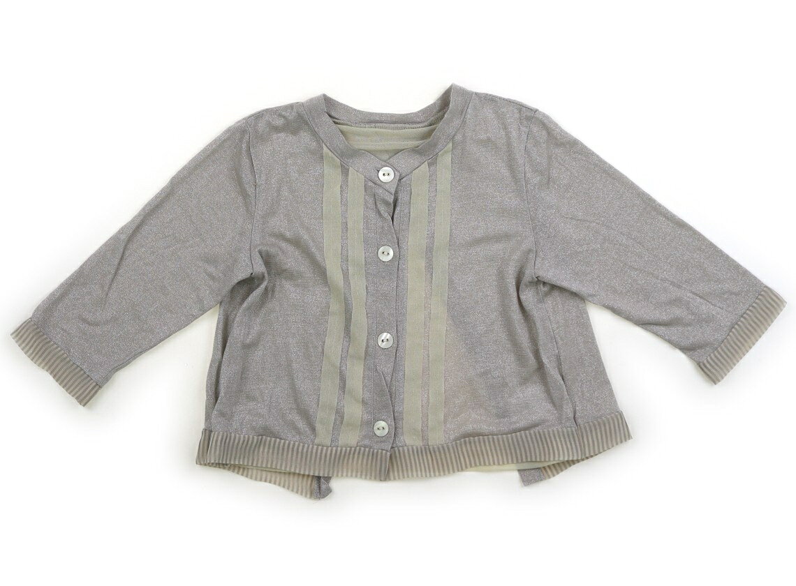 　ブランド 　HAKKA(ハッカ) 　カテゴリー 　カーディガン 　サイズ 　130サイズ 　色 　グレー・アイボリー 　状態 　★★★ 　記名 　なし 　ジャンル 　Girl 薄手ニット調生地とチュール地。袖丈約31cm。やや短めの丈感です。やや毛羽立ち・洗いざらし感があります。 ＊【状態】【サイズ】に関しての詳しい説明はこちら