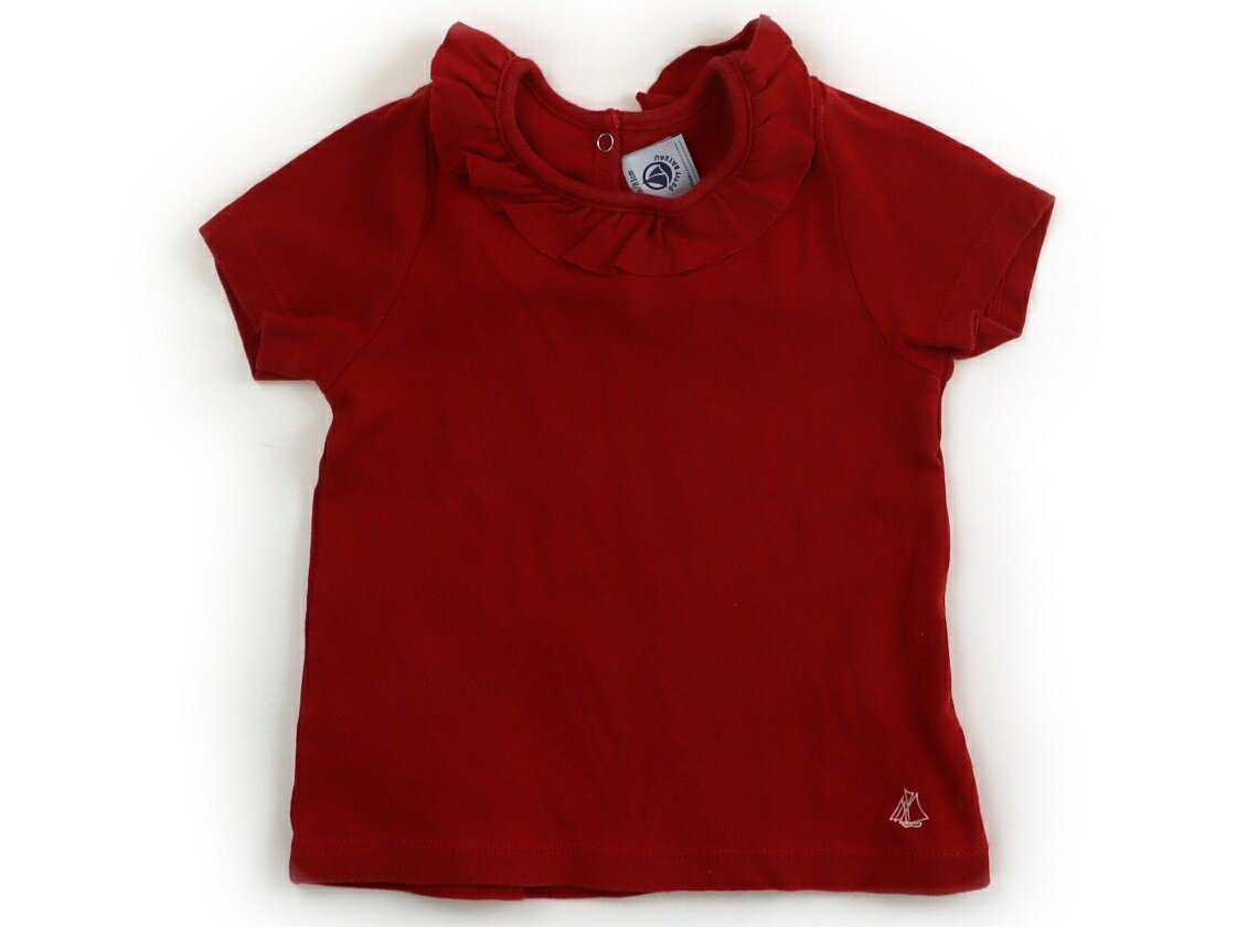 　ブランド 　PETIT BATEAU(プチバトー) 　カテゴリー 　Tシャツ・カットソー 　サイズ 　80サイズ 　色 　赤 　状態 　★★（返品不可） 　記名 　あり（タグ） 　ジャンル 　Girl 実際のサイズ表記は81cmです。袖口ヨレ感あり。全体に毛羽立ちがあります。後ろボタンはスナップです。使用感はありますが、まだお使いいただけそうです。 ＊【状態】【サイズ】に関しての詳しい説明はこちら