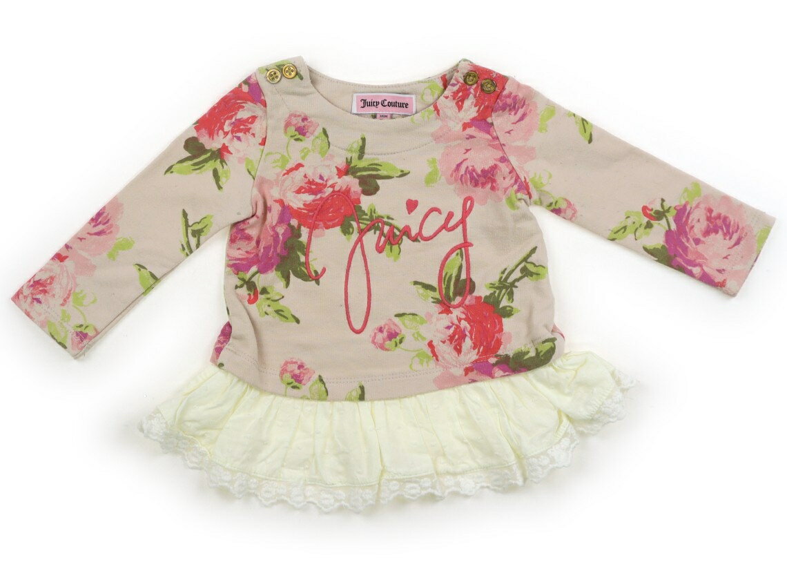 Rakuten - ジューシークチュール JUICY COUTURE チュニック 60 女の子 ピンク・花柄・ドットフリル 子供服 ベビー服 キッズ アウトレット ユーズド 【中古】キッズ・ベビー・マタニティ