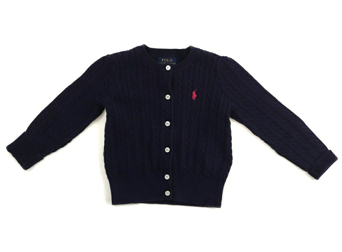 ポロラルフローレン POLO RALPH LAUREN カーディガン 100 女の子 ネイビー、ピンク 子供服 ベビー服 キッズ アウトレット ユーズド 【中古】キッズ・ベビー・マタニティ