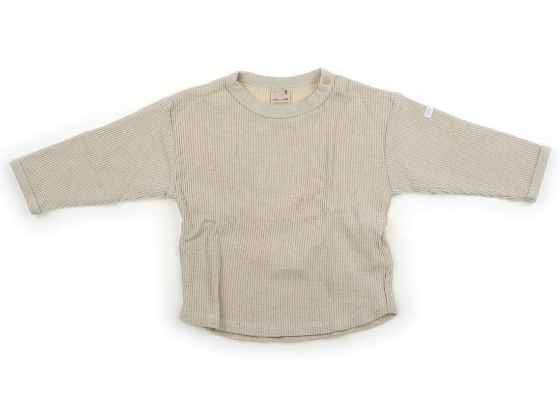 プティマイン petit main Tシャツ・カットソー 80 女の子 アイボリー 子供服 ベビー服 キッズ アウトレット ユーズド 【中古】キッズ・ベビー・マタニティ