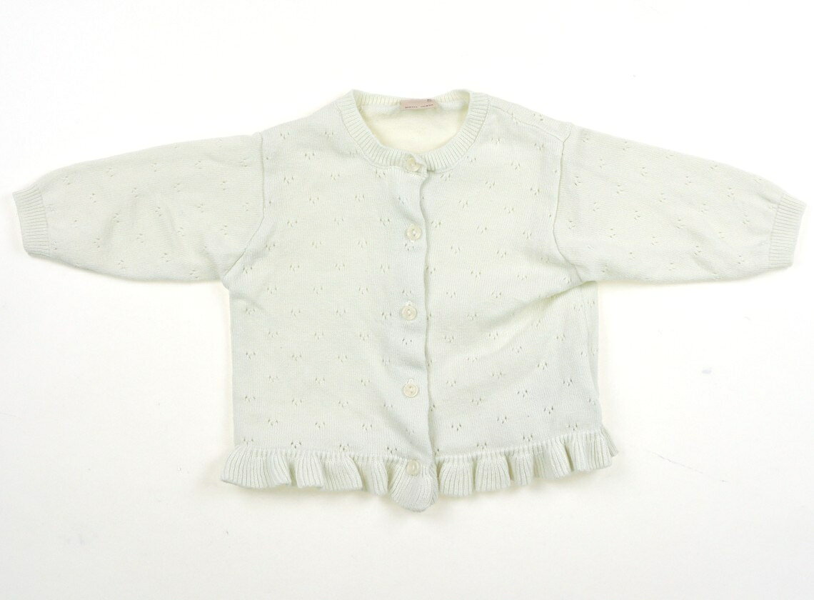 羊毛衫 - プティマイン petit main カーディガン 70 女の子 ホワイト 子供服 ベビー服 キッズ アウトレット ユーズド 【中古】キッズ・ベビー・マタニティ
