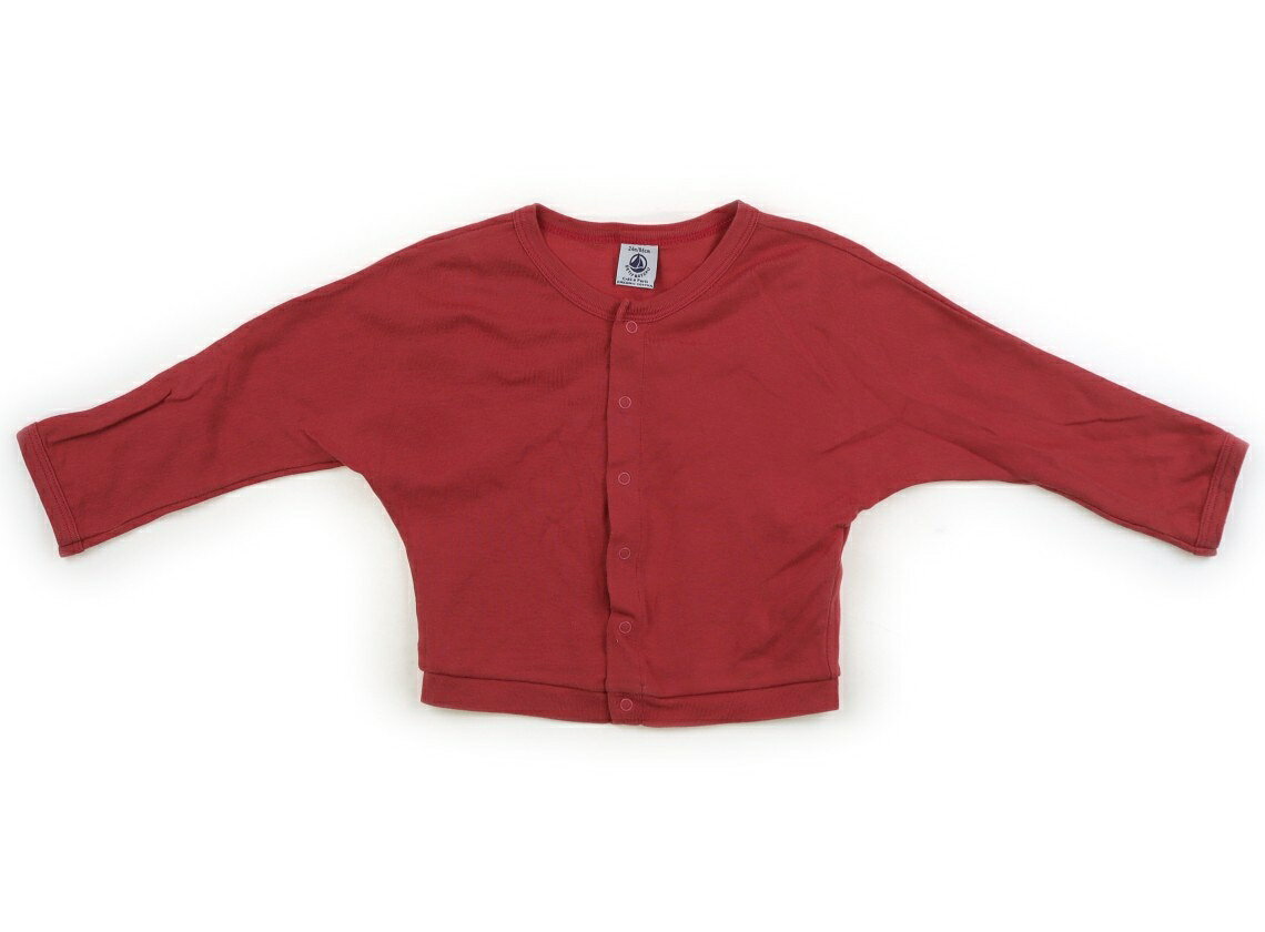 　ブランド 　PETIT BATEAU(プチバトー) 　カテゴリー 　カーディガン 　サイズ 　80サイズ 　色 　ターキーレッド 　状態 　★★★ 　記名 　なし 　ジャンル 　Girl 実際のサイズ表記は86cm。カットソー生地。スナップボタン留め。やや毛羽立ちありますが、目立った汚れはありません。 ＊【状態】【サイズ】に関しての詳しい説明はこちら