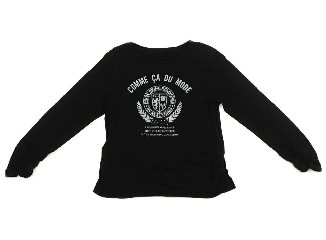 コムサデモード COMME CA DU MODE Tシャツ・カットソー 120 女の子 黒、シルバーラメ 子供服 ベビー服 キッズ アウトレット ユーズド 【中古】キッズ・ベビー・マタニティ