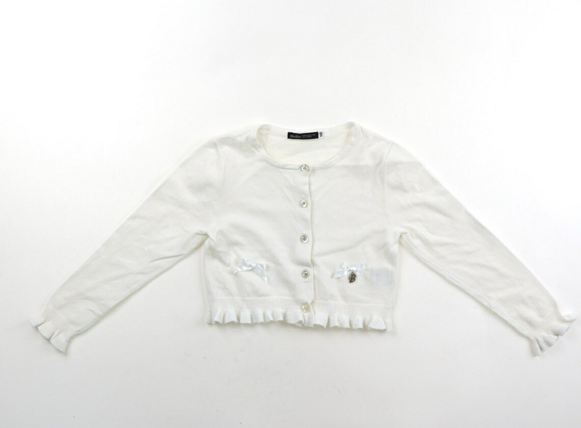 べべ BeBe カーディガン 120 女の子 オフ白・リボン 子供服 ベビー服 キッズ アウトレット ユーズド 【中古】キッズ・ベビー・マタニティ