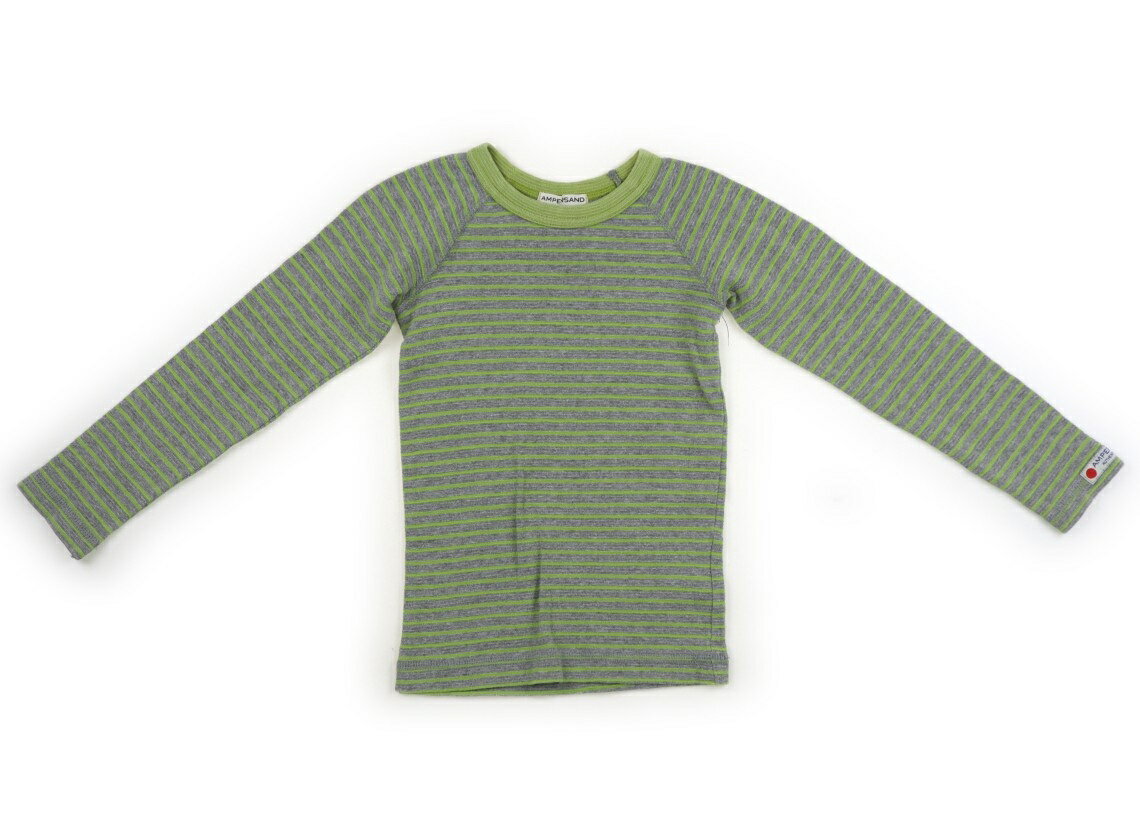 T-Shirts （Half Sleeves） - アンパサンド ampersand Tシャツ・カットソー 110 男の子 黄緑、グレー、ボーダー 子供服 ベビー服 キッズ アウトレット ユーズド 【中古】キッズ・ベビー・マタニティ