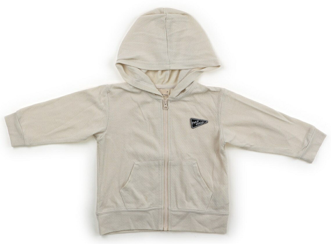 　ブランド 　petit main(プティマイン) 　カテゴリー 　パーカー 　サイズ 　80サイズ 　色 　グレージュ 　状態 　★★★★ 　記名 　なし 　ジャンル 　Boy 実際のサイズ表記はSです。薄手の梨地カットソー。洗いざらし感がありますが目立った汚れのない良品です。 ＊【状態】【サイズ】に関しての詳しい説明はこちら