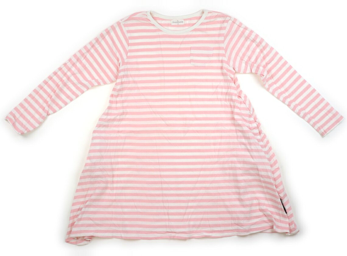 アンパサンド ampersand ワンピース 140 女の子 ピンク、白、ボーダー 子供服 ベビー服 キッズ アウトレット ユーズド 【中古】キッズ・ベビー・マタニティ