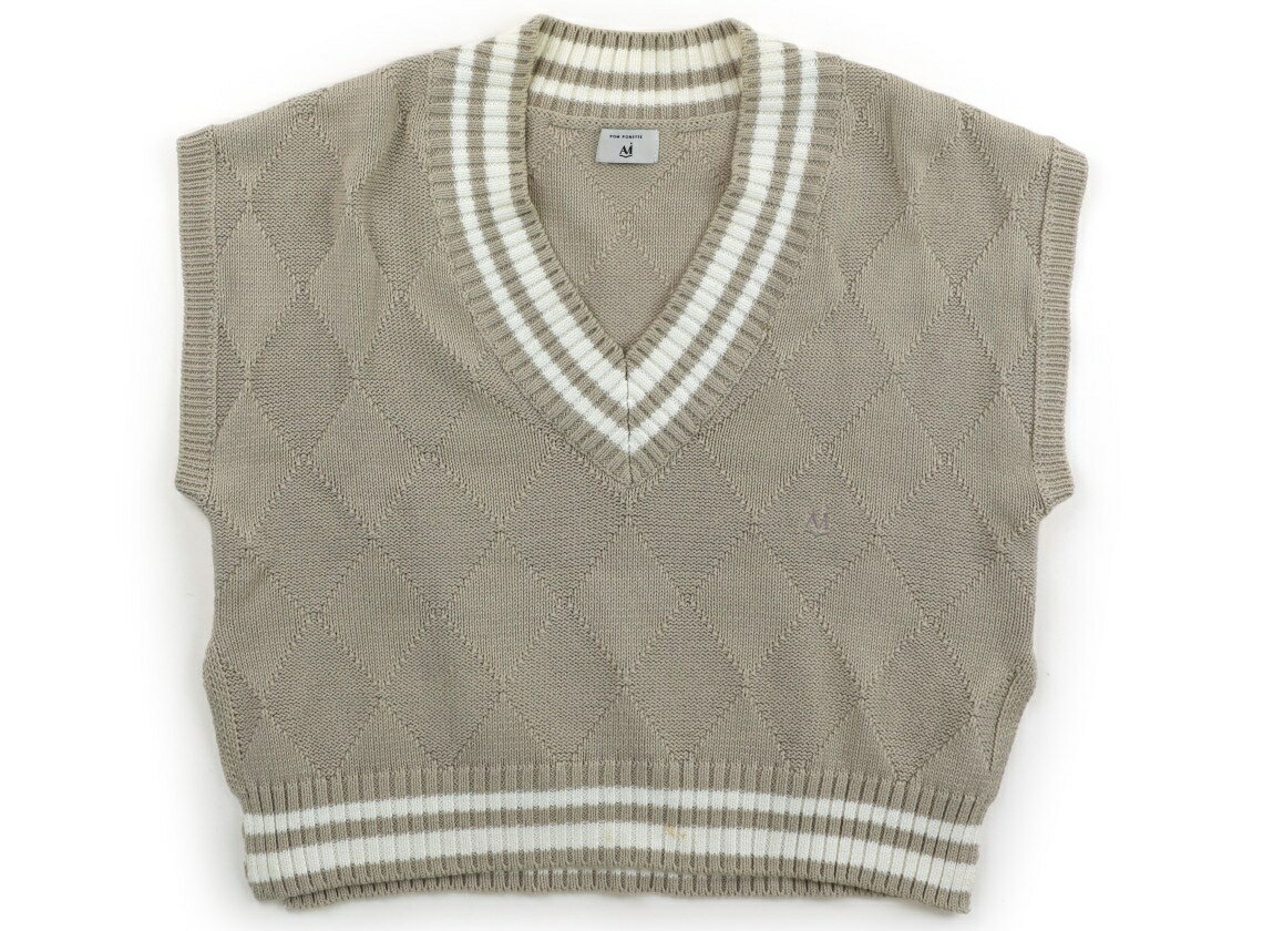 ポンポネット pom ponette ベスト 150 女の子 グレージュ 子供服 ベビー服 キッズ アウトレット ユーズド 【中古】キッズ・ベビー・マタニティ