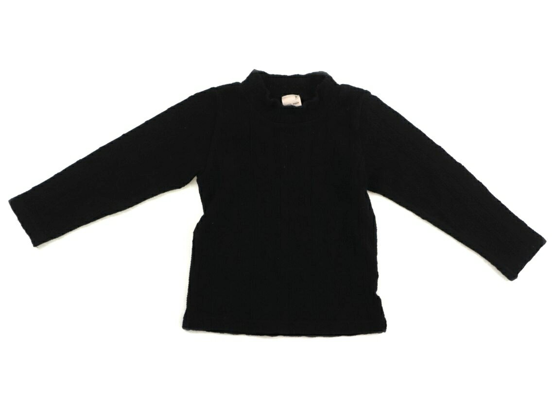 プティマイン petit main Tシャツ・カットソー 100 女の子 ブラック 子供服 ベビー服 キッズ アウトレット ユーズド 【中古】キッズ・ベビー・マタニティ
