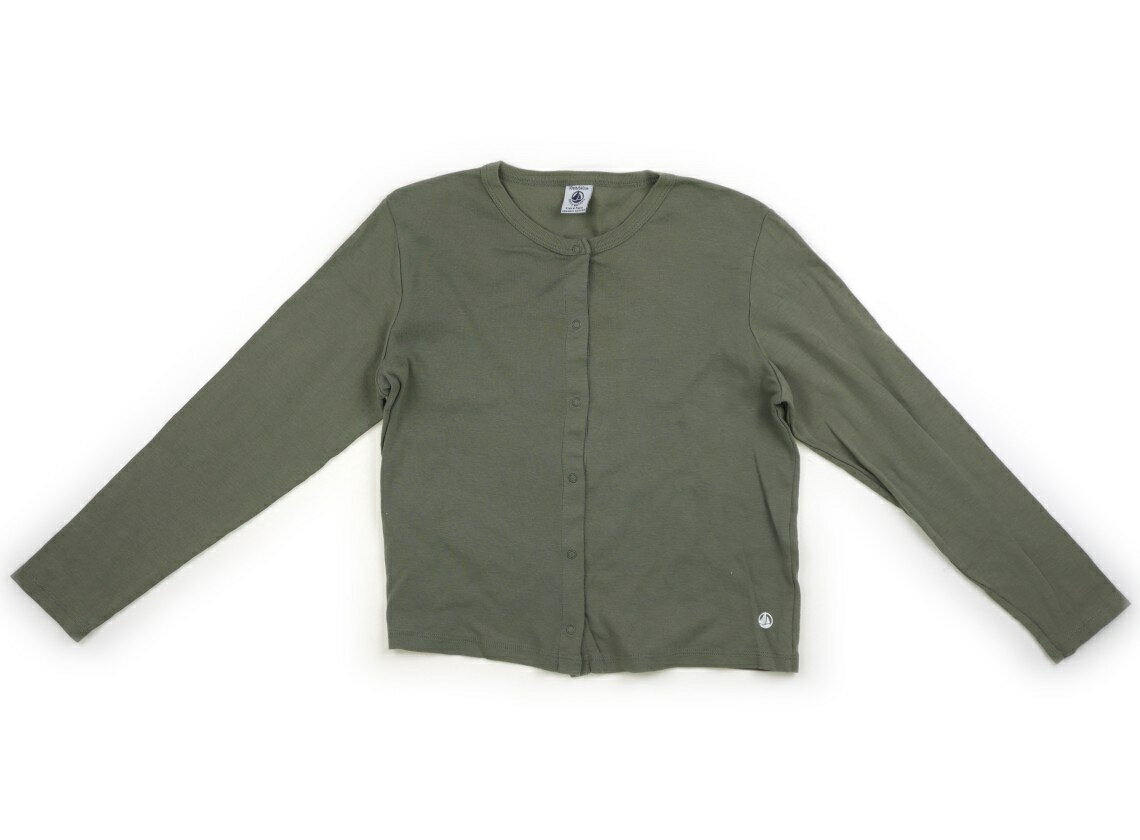 プチバトー PETIT BATEAU カーディガン 140 女の子 カーキ 子供服 ベビー服 キッズ アウトレット ユーズド 【中古】キッズ・ベビー・マタニティ