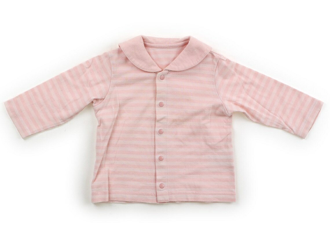 コムサイズム COMME CA ISM カーディガン 70 女の子 ボーダー　ピンク 子供服 ベビー服 キッズ アウトレット ユーズド 【中古】キッズ・ベビー・マタニティ