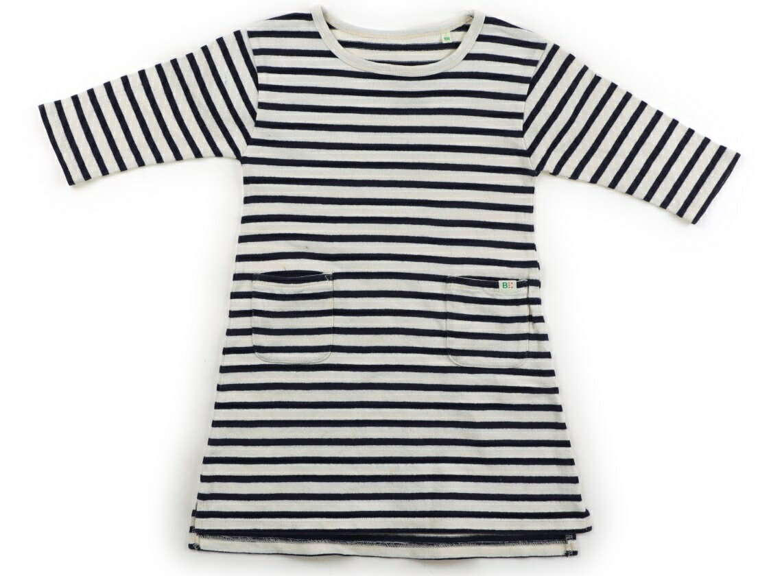 ビームス BEAMS ワンピース 100 女の子 ボーダー、白、ネイビー 子供服 ベビー服 キッズ アウトレット ユーズド 【中古】キッズ・ベビー・マタニティ