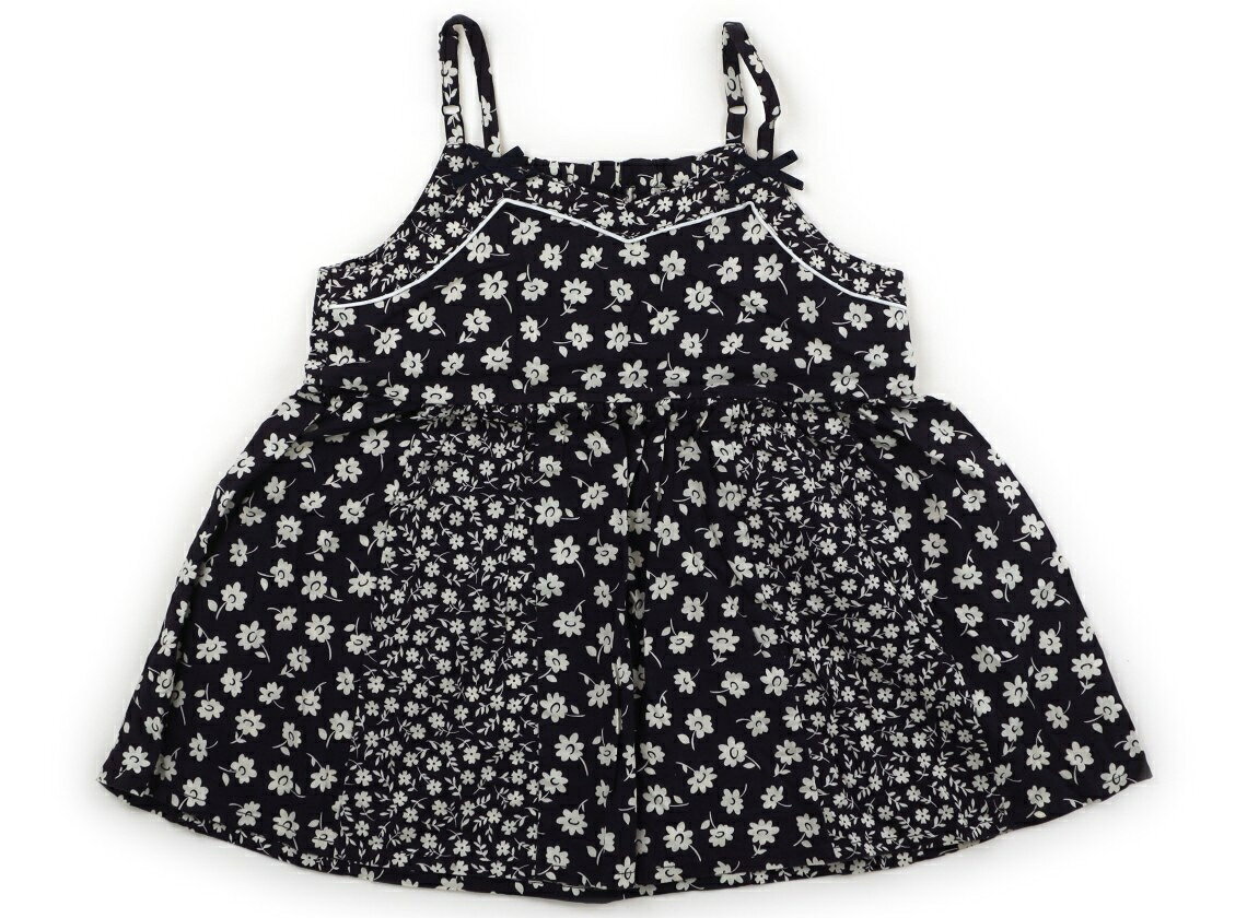 組曲 Kumikyoku ジャンパースカート 140 女の子 ネイビー、花 子供服 ベビー服 キッズ アウトレット ユーズド 【中古】キッズ・ベビー・マタニティ