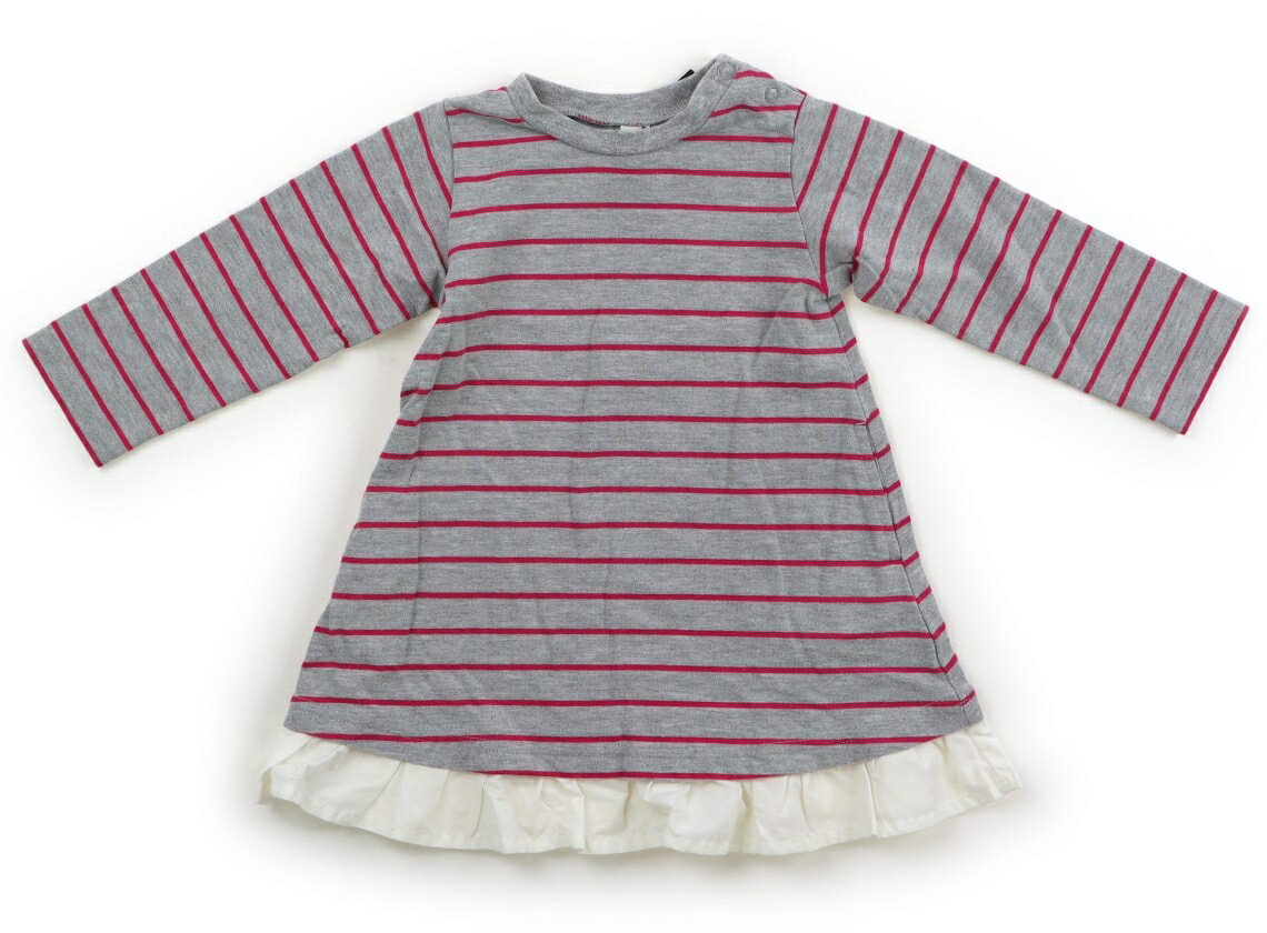 Rakuten - アプレレクール apres les cours ワンピース 80 女の子 グレー・ピンク・ボーダー 子供服 ベビー服 キッズ アウトレット ユーズド 【中古】キッズ・ベビー・マタニティ