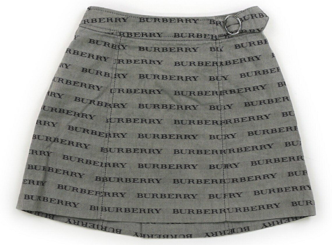 バーバリー BURBERRY スカート 120 女の子 モスグレー、黒 子供服 ベビー服 キッズ アウトレット ユーズド 【中古】キッズ・ベビー・マタニティ