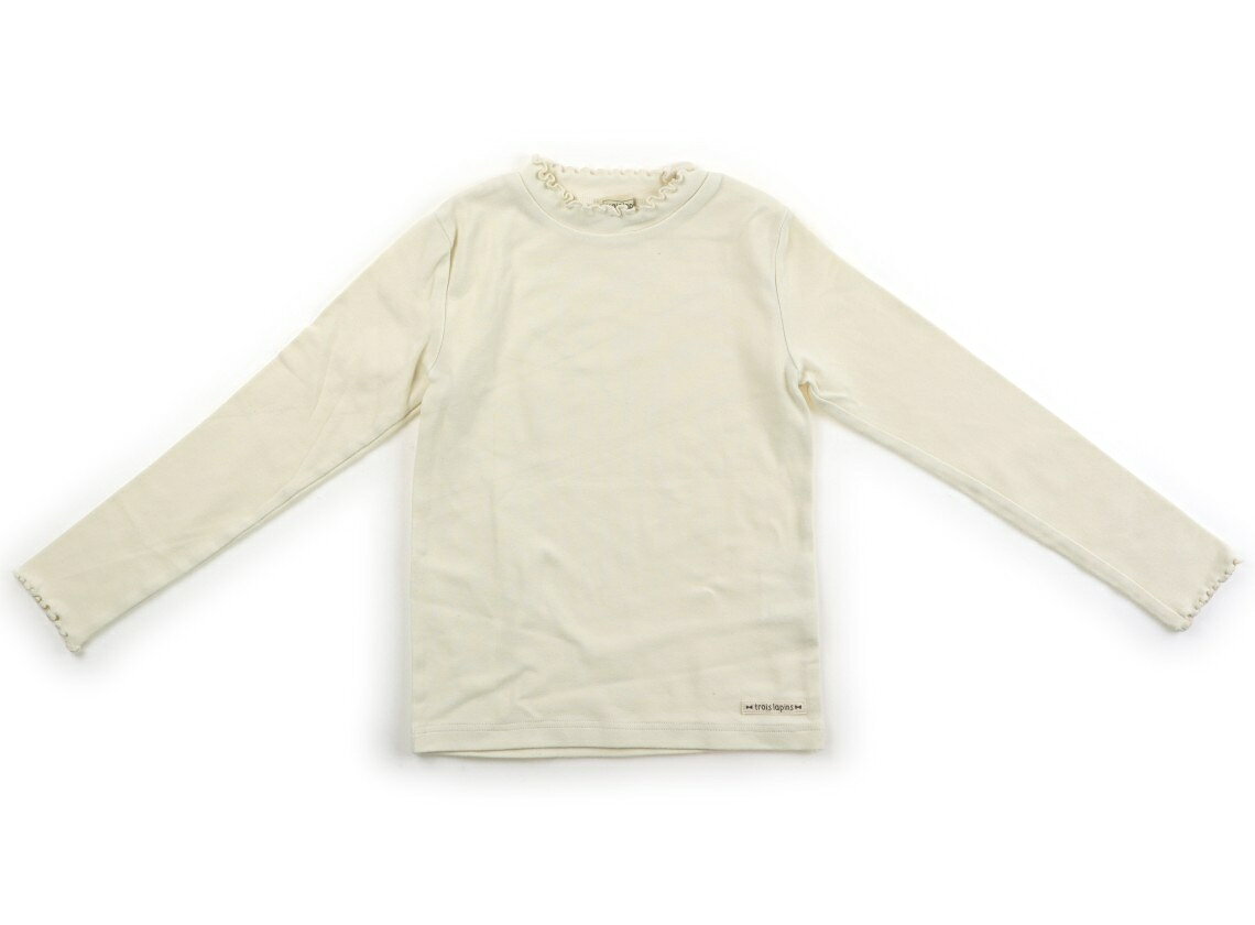 Rakuten - トロワラパン troislapins Tシャツ・カットソー 130 女の子 アイボリー、フリル 子供服 ベビー服 キッズ アウトレット ユーズド 【中古】キッズ・ベビー・マタニティ