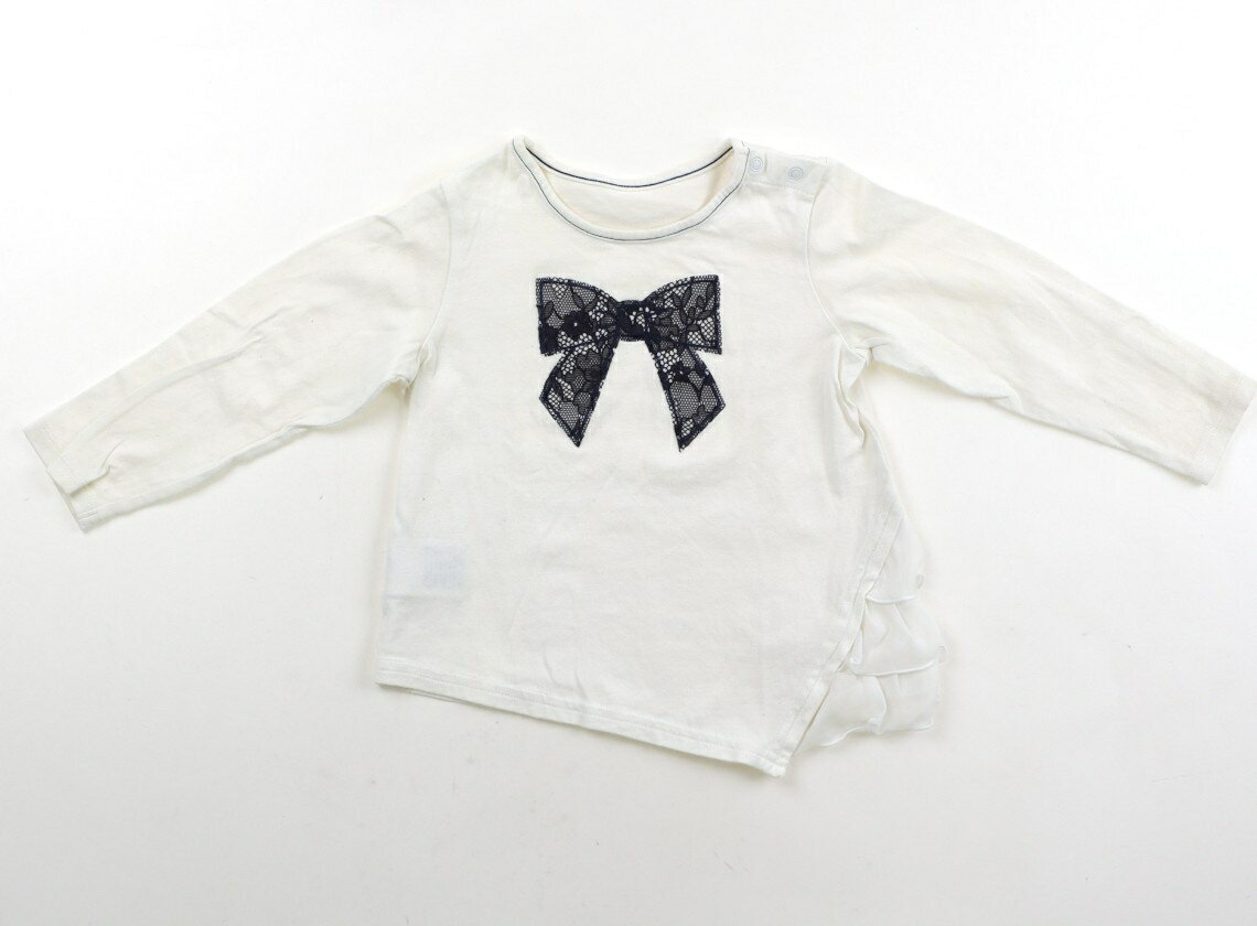 コムサフォセット COMME CA FOSSETTE Tシャツ・カットソー 90 女の子 ホワイト・りぼん 子供服 ベビー服 キッズ アウトレット ユーズド 【中古】キッズ・ベビー・マタニティ