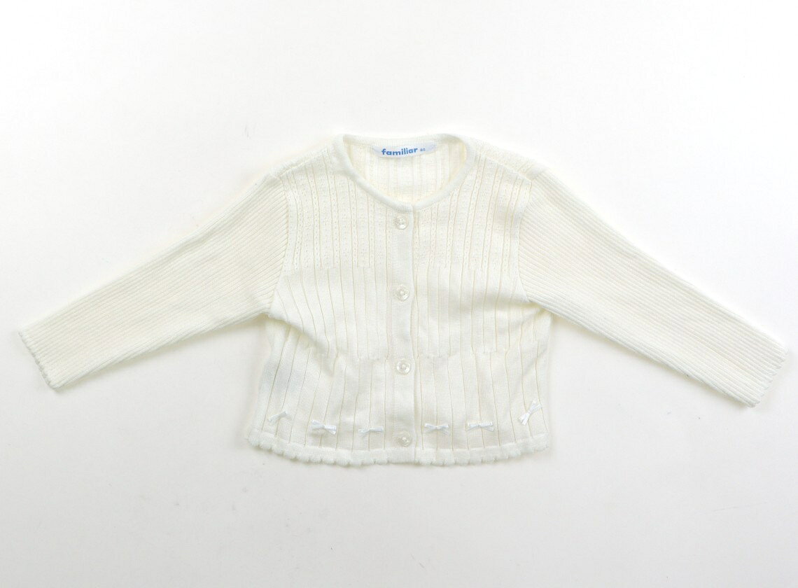 ファミリア familiar カーディガン 80 女の子 ホワイト 子供服 ベビー服 キッズ アウトレット ユーズド 【中古】キッズ・ベビー・マタニティ