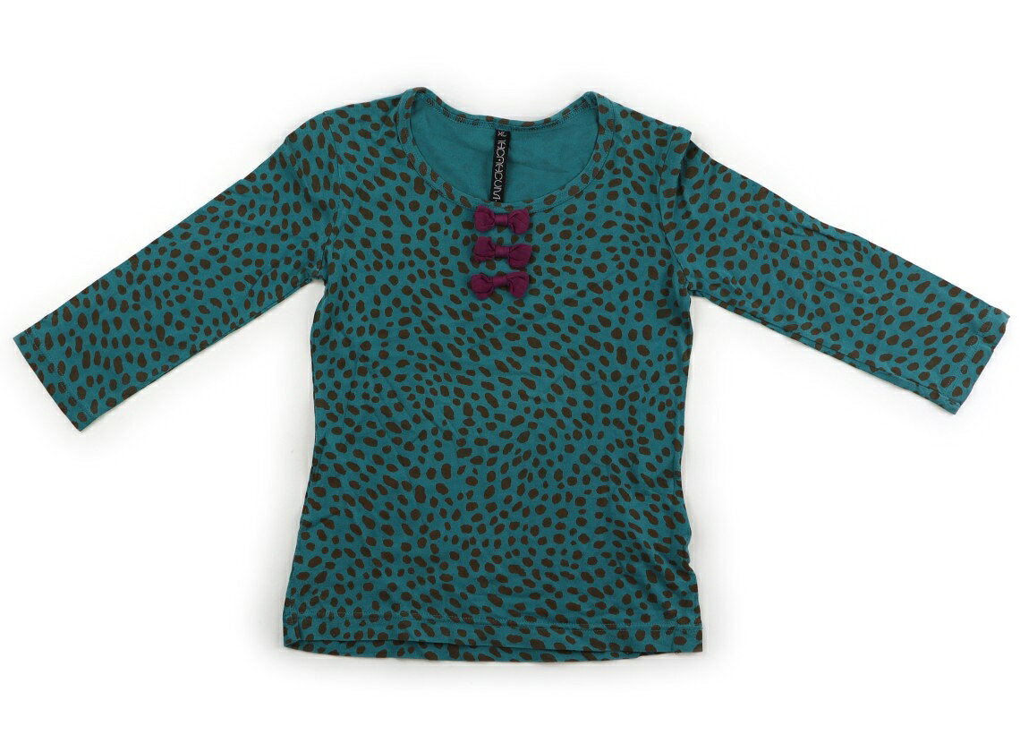 ムチャチャ muchacha Tシャツ・カットソー 130 女の子 緑、茶色 子供服 ベビー服 キッズ アウトレット ユーズド 【中古】キッズ・ベビー・マタニティ