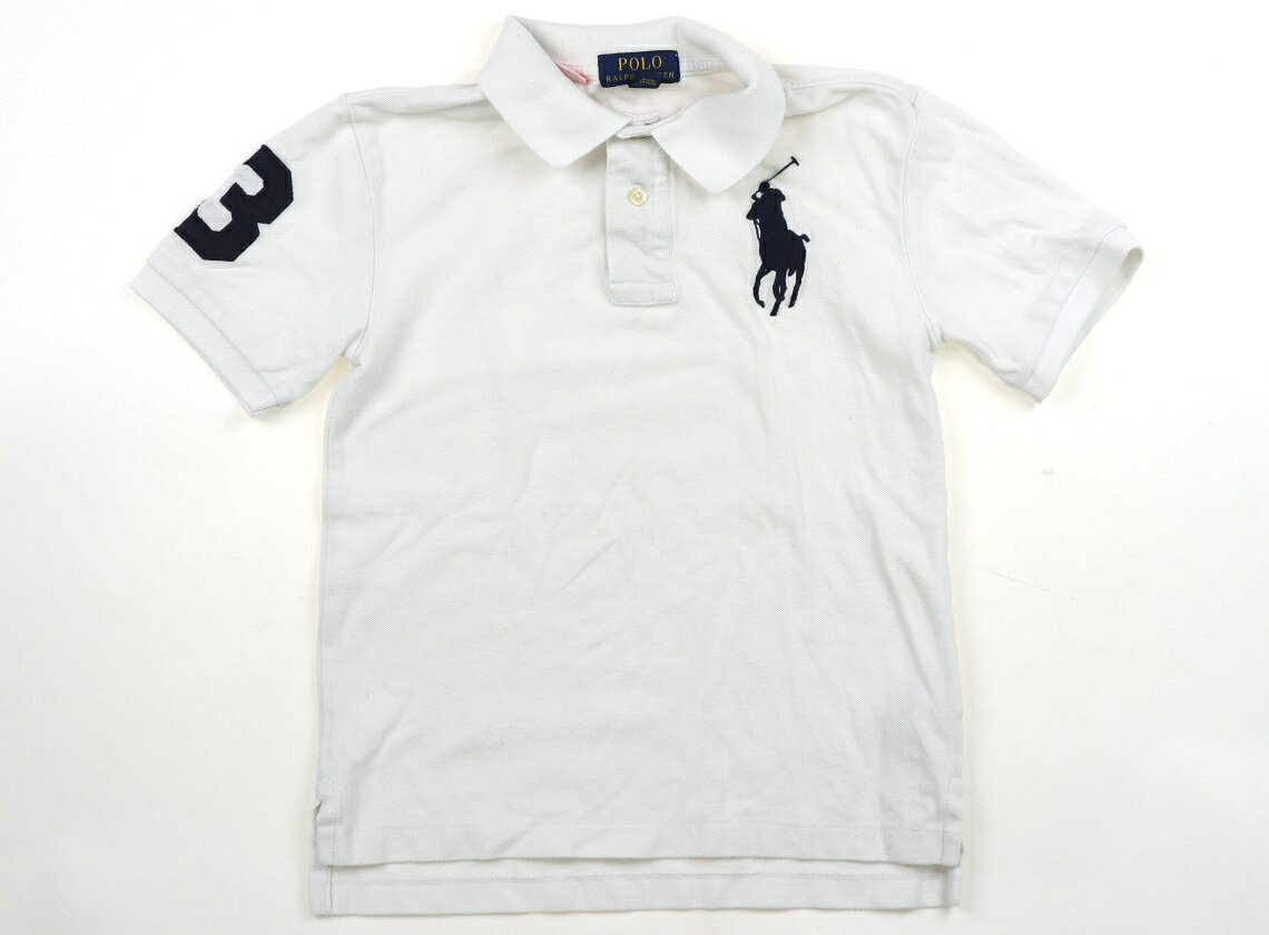 　ブランド 　POLO RALPH LAUREN(ポロラルフローレン) 　カテゴリー 　ポロシャツ 　サイズ 　140サイズ 　色 　白、紺ロゴ 　状態 　★★★ 　記名 　なし 　ジャンル 　Boy 実際のサイズ表記はS/P(8)です。襟に若干の汚れがありますが、まだまだお使いいただけそうです。 ＊【状態】【サイズ】に関しての詳しい説明はこちら