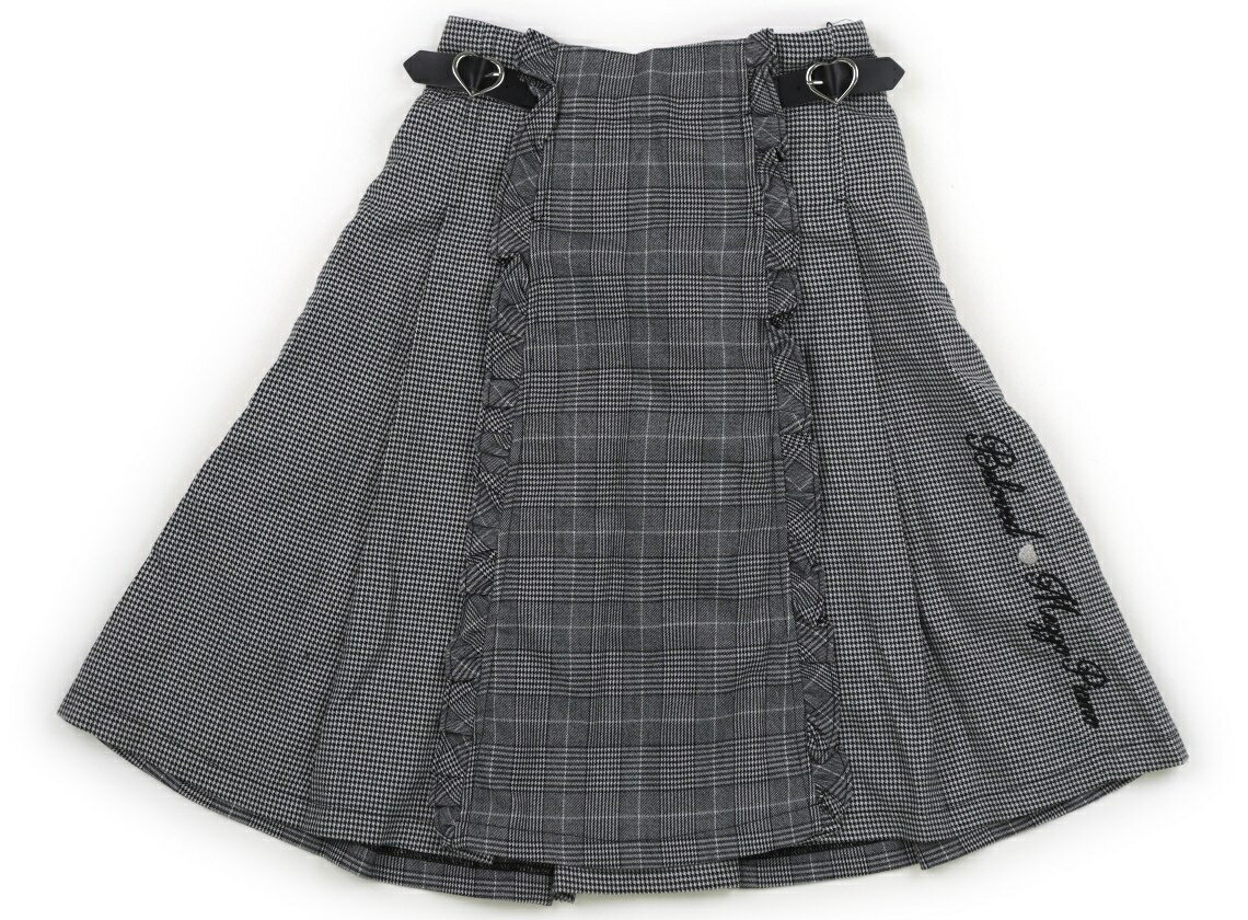 メゾピアノ mezzo piano スカート 150 女の子 黒・白・チェック 子供服 ベビー服 キッズ アウトレット ユーズド 【中古】キッズ・ベビー・マタニティ