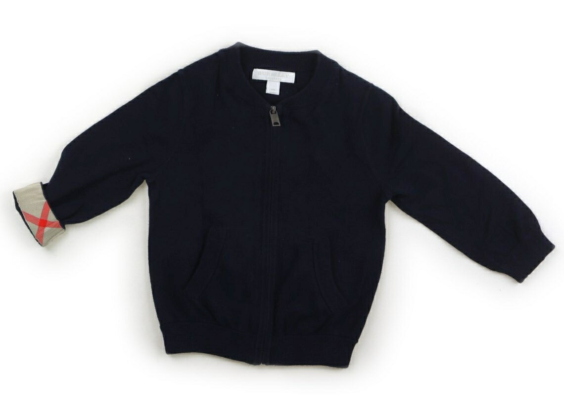 バーバリー BURBERRY ジップアップトレーナー 80 女の子 濃紺 子供服 ベビー服 キッズ アウトレット ユーズド 【中古】キッズ・ベビー・マタニティ