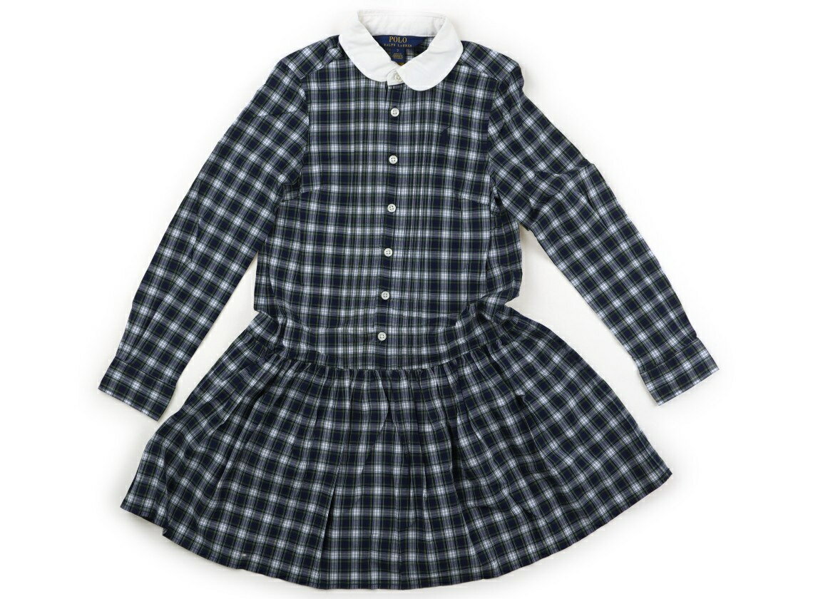 ポロラルフローレン POLO RALPH LAUREN ワンピース 130 女の子 ブルー、グリーン、白、チェック 子供服 ベビー服 キッズ アウトレット ユーズド 【中古】キッズ・ベビー・マタニティ