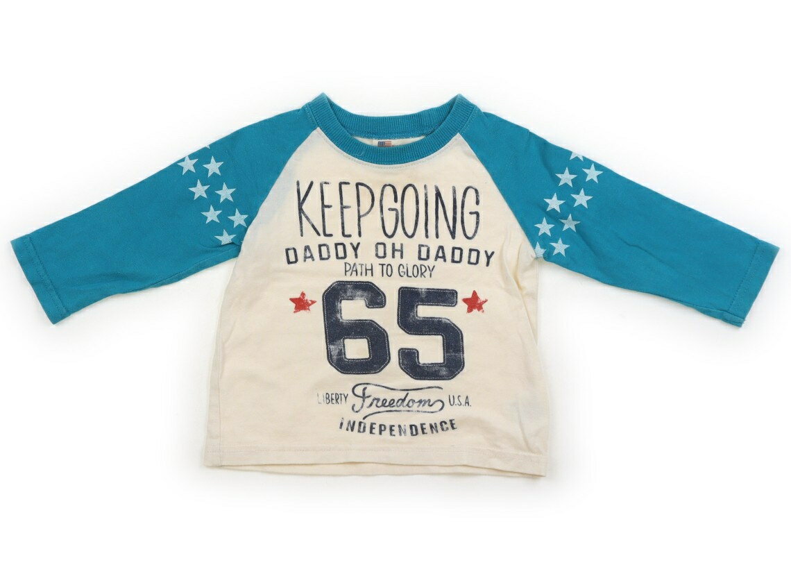 ダディーオーダディー Daddy Oh Daddy Tシャツ・カットソー 80 男の子 ブルー、オフホワイト 子供服 ベビー服 キッズ アウトレット ユーズド 【中古】キッズ・ベビー・マタニティ