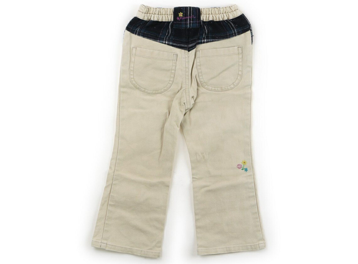 ニットプランナー（KP） Knit Planner(KP) パンツ 100 女の子 クリーム・ブルーチェック・刺しゅう 子供服 ベビー服 キッズ アウトレット ユーズド 【中古】キッズ・ベビー・マタニティ