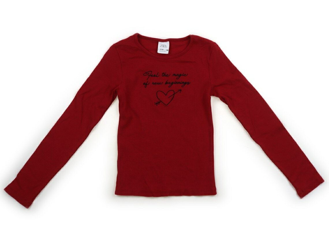 Rakuten - ザラ ZARA Tシャツ・カットソー 140 女の子 赤　英字プリント 子供服 ベビー服 キッズ アウトレット ユーズド 【中古】キッズ・ベビー・マタニティ