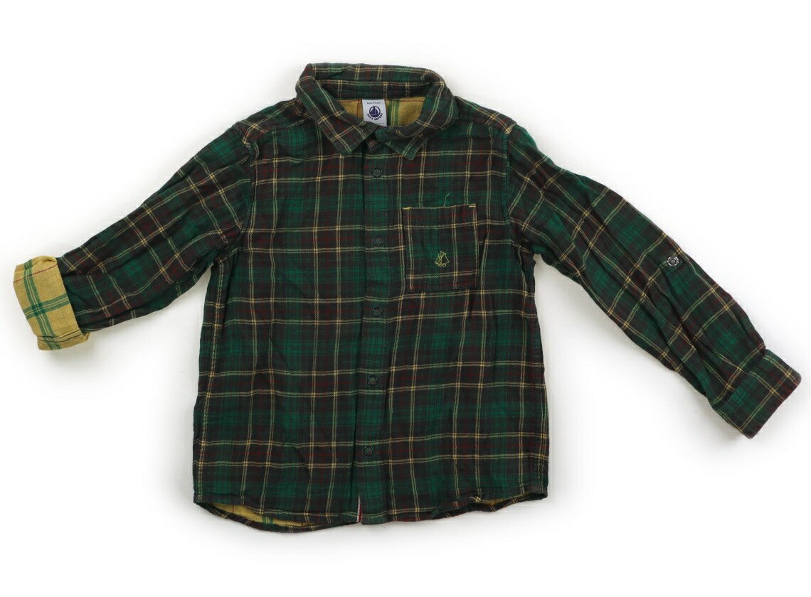 プチバトー PETIT BATEAU シャツ・ブラウス 110 男の子 グリーン系 子供服 ベビー服 キッズ アウトレット ユーズド 【中古】キッズ・ベビー・マタニティ