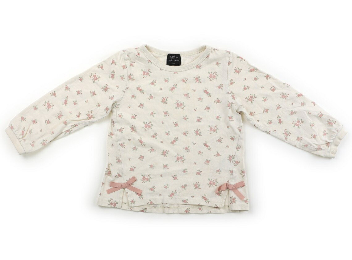 プティマイン petit main Tシャツ・カットソー 110 女の子 アイボリー・花柄 子供服 ベビー服 キッズ アウトレット ユーズド 【中古】キッズ・ベビー・マタニティ