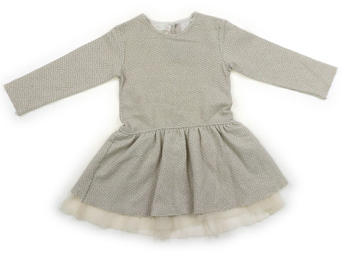 Rakuten - ザラ ZARA ワンピース 100 女の子 ベージュ　ゴールドラメ 子供服 ベビー服 キッズ アウトレット ユーズド 【中古】キッズ・ベビー・マタニティ